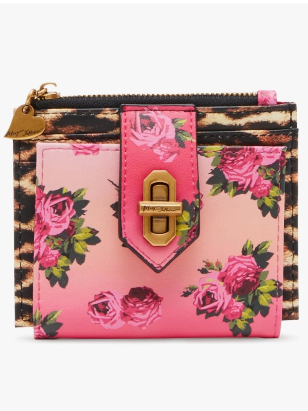 Betsey Johnson leopard floral bifold wallet - Picture 9 of 13